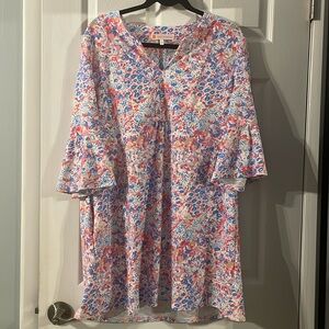Jude Connelly : Kerry Multi Abstract Print Dress